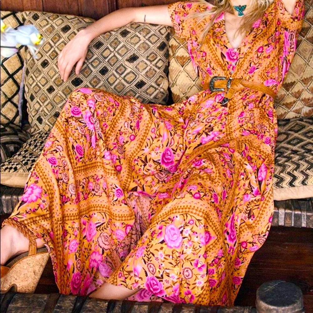 ✨ Spell & The Gypsy Babushka Maxi Gown in Amber 🧡